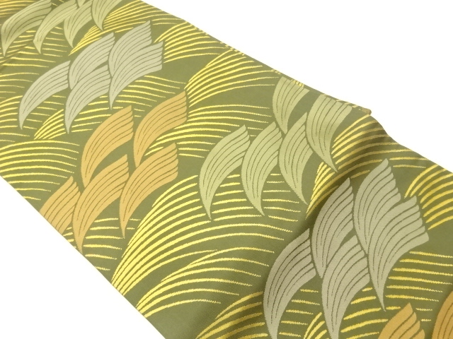 抽象波模様織出し名古屋帯